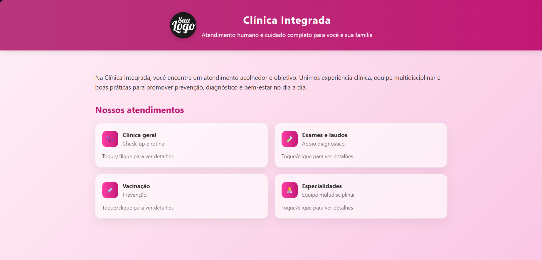 Website da Clínica